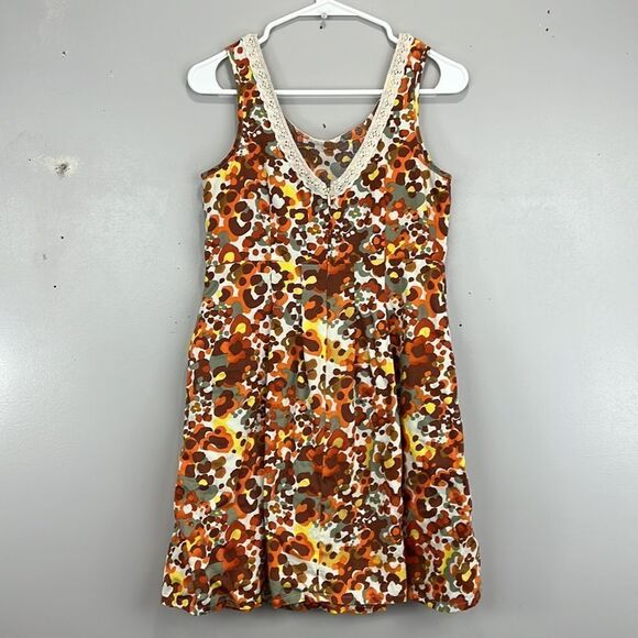 Anthropologie Tulle Multi Colored Floral Print Mini Dress - Picture 5 of 8